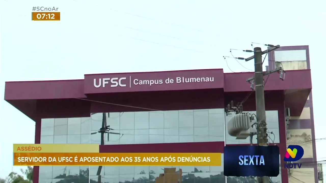Servidor da UFSC, de Blumenau, é aposentado aos 35 anos após denúncias de assédio