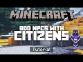 How To Add NPCs To Your Minecraft Server Citizens Tutorial