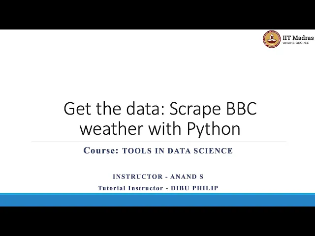 Scrape BBC weather with Python