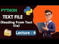 Lecture 4 File Handling Reading From the Text File In Python Code Buddy