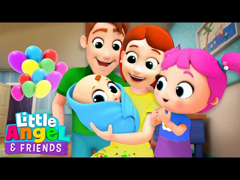 Download MP3 New Baby in the Family! | Baby John | Little Angel And Friends Fun Educational Songs