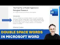 How To Double Space Words in Word