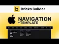 Apple Navigation Bar in WordPress with Bricks Builder Template
