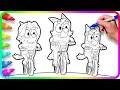BLUEY Coloring Pages - Bandit Bike Ride I show you How to color Bandit Uncle Stripe and Uncle Rad