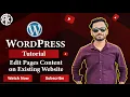 How to Edit Page Content in WordPress Website Full Beginner Guide 2025