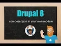Add a composer json with a package to your custom Drupal 8 module