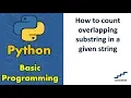 How to count overlapping substring in a given string