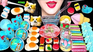 ASMR POPULAR JELLY PARTY, PLANET GUMMY, PIZZA JELLY, FRIED EGGS GUMMY EATING SOUNDS 지구 젤리, 피자젤리 먹방