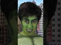 Hulk Face Paint | Easy Superhero Face Paint for Kids #Shorts
