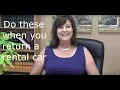 Do these when you return the rental car