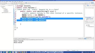Java Tutorial For Beginners 21 static keyword in Java