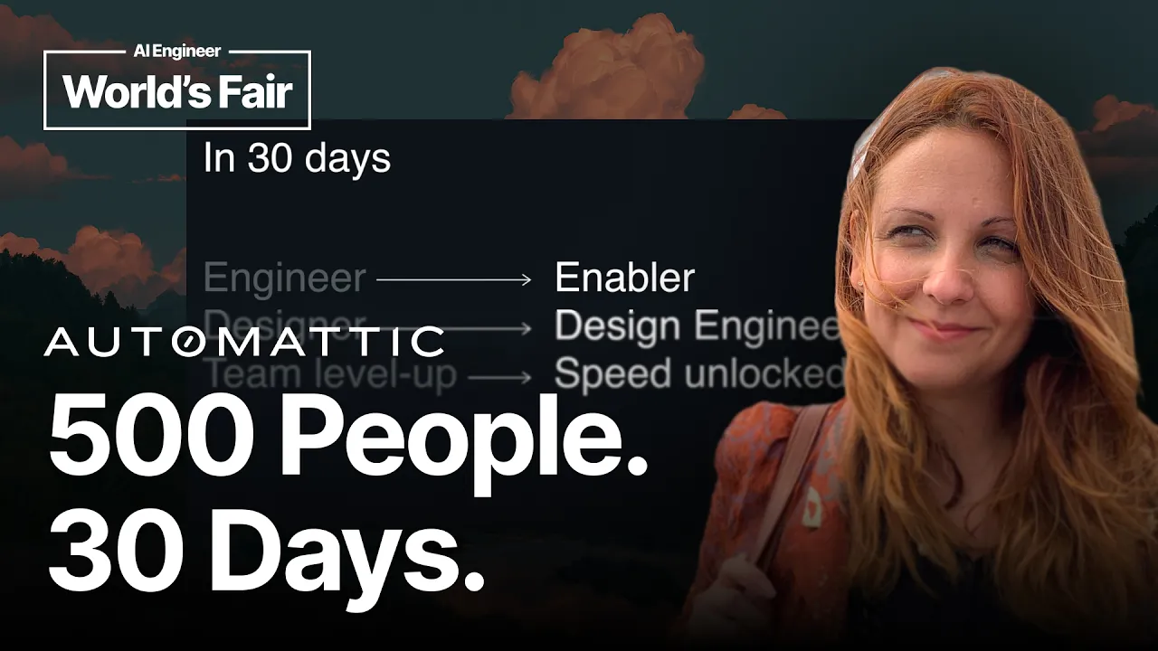 500 people vibe-coded for 30 days. I was one of them. - Sanja Grbic, Automattic: video thumbnail