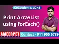 Print ArrayList using forEach method JDK8 By Srinivas Ameerpet Technologies