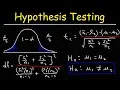 Hypothesis Testing - Difference of Two Means