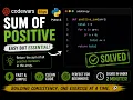 Codewars Python Challenge Sum of Positive Numbers