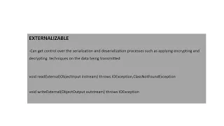 OBJECT STREAMS AND SERIALIZATION