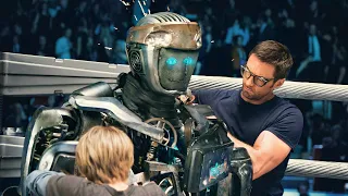 شاب بيلاقى روبوت قديم فى الزبالة وبيحوله لبطل عالم في ملاكمة الروبوتات ملخص فيلم Real Steel 