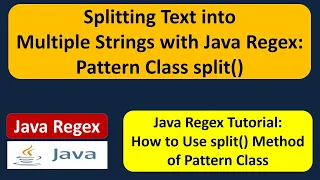 How to use split method of pattern class to split the text into multiple Strings Java Regex