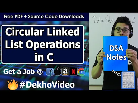 Circular Linked Lists: Operations in C Language - YouTube thumbnail