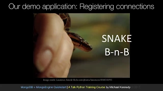 MongoDB and Python Quickstart Demo Registering connections with MongoEngine