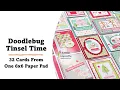 Doodlebug Design Tinsel Time 32 Cards One 6x6 Paper Pad