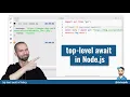 How to use top-level await in Node js