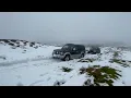 Lagu 4x4 action, North Yorkshire green lanes, deep snow, lwb shogun, Suzuki vitara