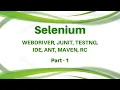 Selenium Tutorial - Selenium IDE Tutorial Junit Testng Selenium Webdriver RC Maven ANT