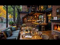 Spring Day Coffee Shop Ambience Soothing Jazz Piano Relaxing Rain Sounds for Stress Relief Work