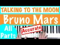 Download Lagu How to play TALKING TO THE MOON - Bruno Mars Piano Chords Tutorial