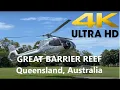 4K Great Barrier Reef Helicopter flight Port Douglas Queensland