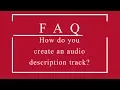 How do you create an description track