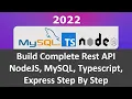 Build REST API with NodeJS MySQL Sequelize Typescript Express step by step 2022 REST API MySQL