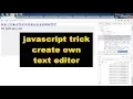 javascript trick create own text editor