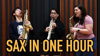 we try learning saxophone in 1 hour