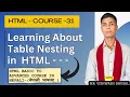 31 - HTML Table Nesting HTML Basic to Advanced Course in Nepali
