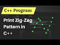 Print Zig Zag pattern in C