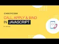 Call Apply and Bind method in JavaScript Hindi JavaScript Tutorials