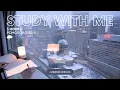 Download Lagu 3-HOUR STUDY WITH ME Pomodoro 25/5 [with Rain Sounds] No Music | At Nightfall with City View 🌧️