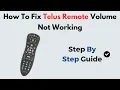 How to Fix Telus Remote Volume Not Working Easy TV Code Troubleshooting