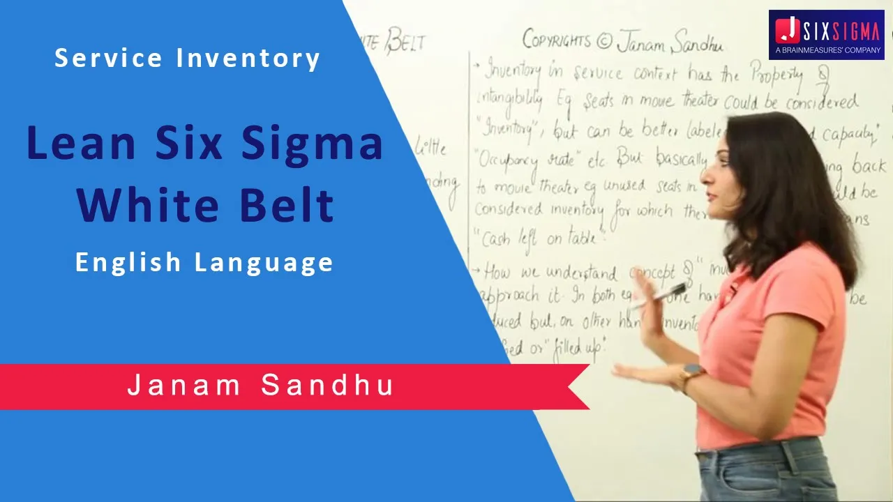 Lean Six Sigma White Belt Course I  Service Inventory I Training I Certification