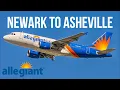 First Flight with Allegiant Newark to Asheville onboard their A319