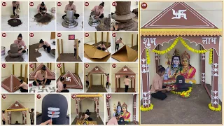 A Handmade Shiva Temple With a Custom Shivling and Traditional Home Mandir Design