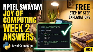 The Joy Of Computing Using Python Week 2 Answers 2026 July NPTEL SWAYAM 2026