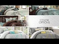 CHIC HOME FLORAL EMBROIDERED COMFORTER SET