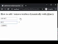 multiple input fields dynamically with jQuery