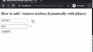 multiple input fields dynamically with jQuery