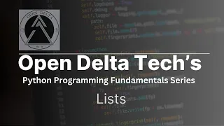 Python Fundamentals Series Lists 2 of 2