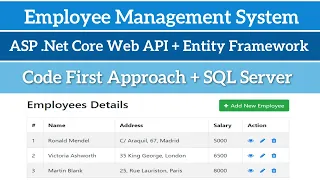ASP NET Core Web API CRUD Using Entity Framework Code First Approach - Full Course