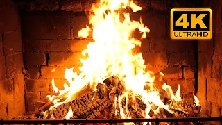 Fireplace 4K UHD Fireplace With Crackling Fire Sounds Fireplace Ambience 